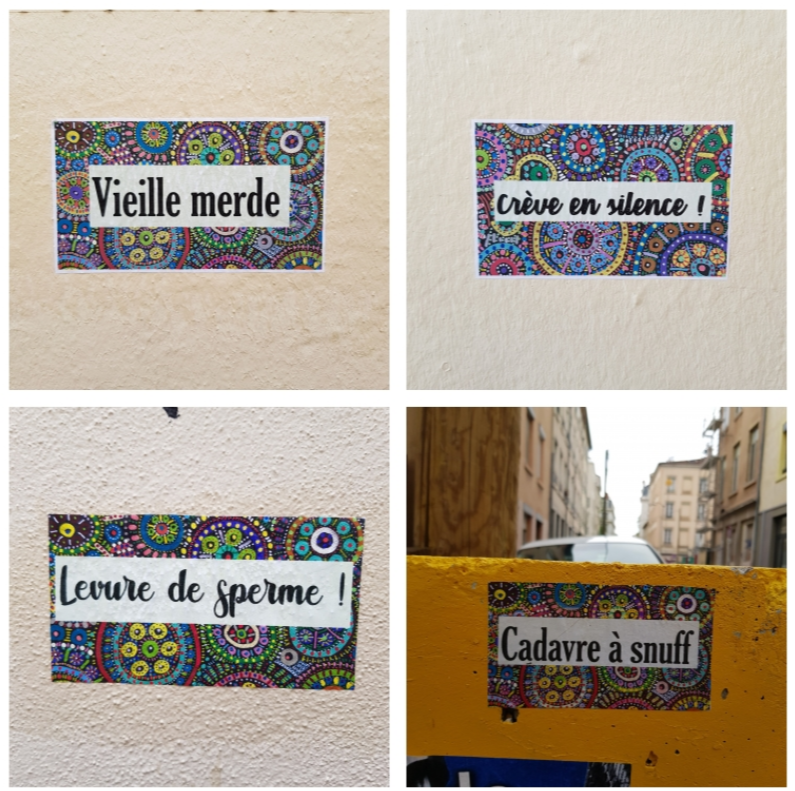 Choléra street, collages, Lyon 7e, 2019